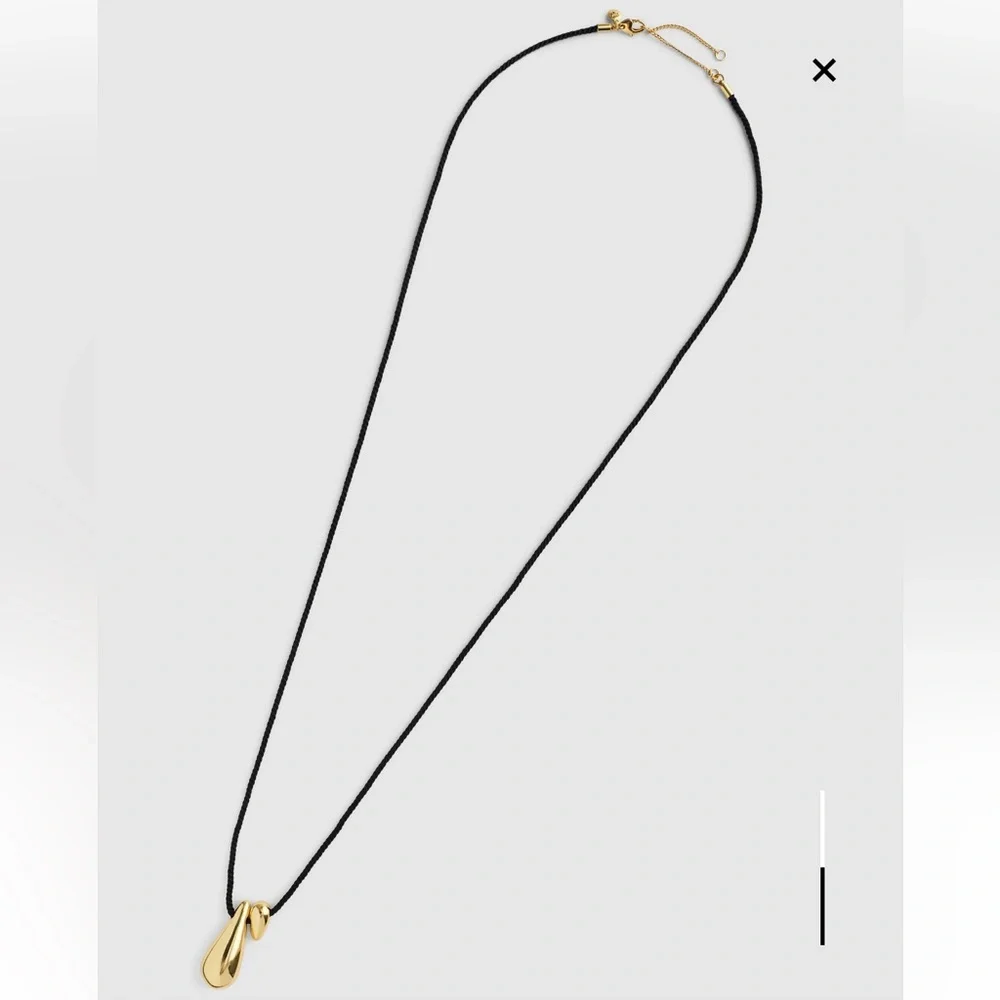 Madewell Double Droplet Pendant Necklace - Picture 2 of 5